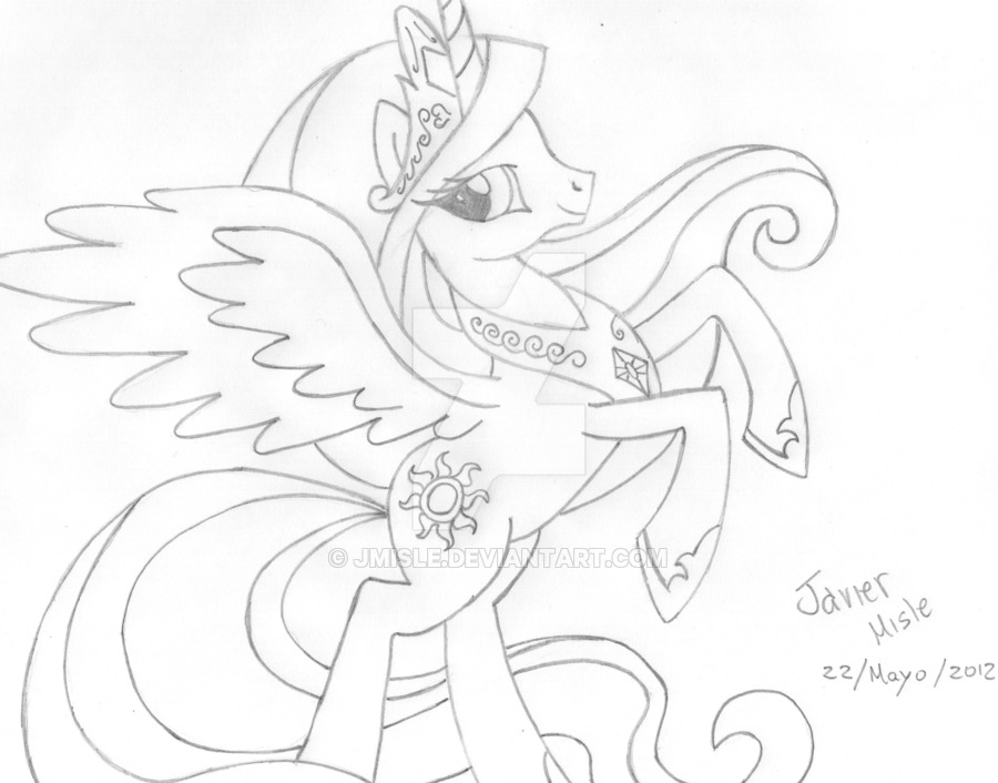 900x706 Princess Celestia By Jmisle