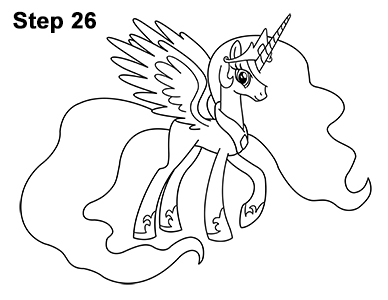 388x300 How To Draw Princess Celestia (My Little Pony)