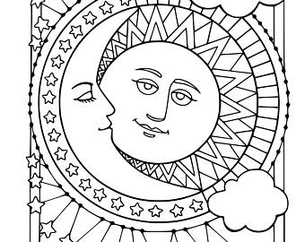 Celestial Sun And Moon Drawing at GetDrawings | Free download