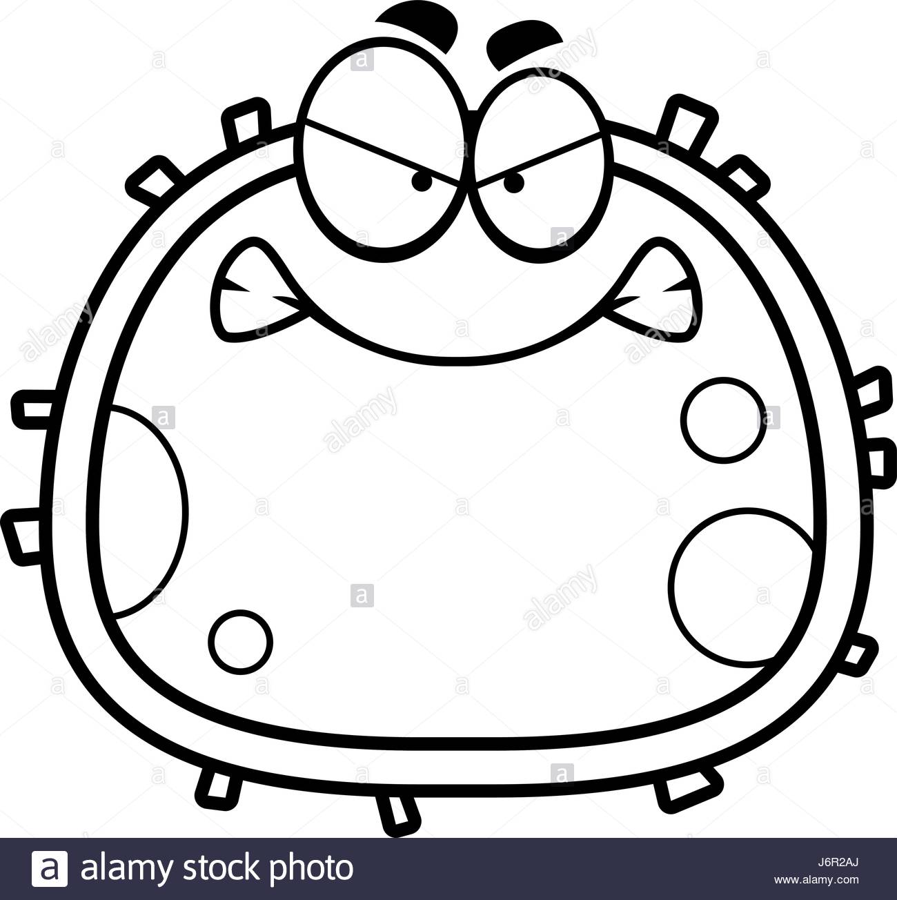1300x1304 A Cartoon Illustration Of A Red Blood Cell Looking Angry Stock