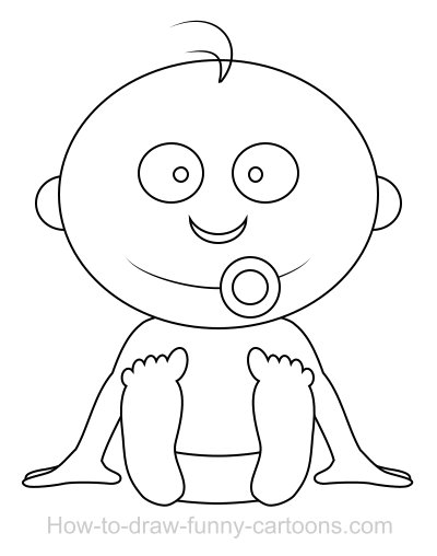 400x508 Drawing A Baby Cartoon