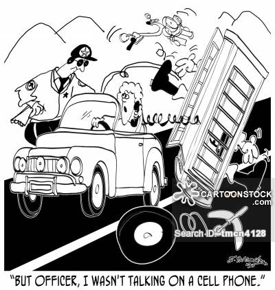 400x422 Driving While Using A Cell Phone Cartoons And Comics