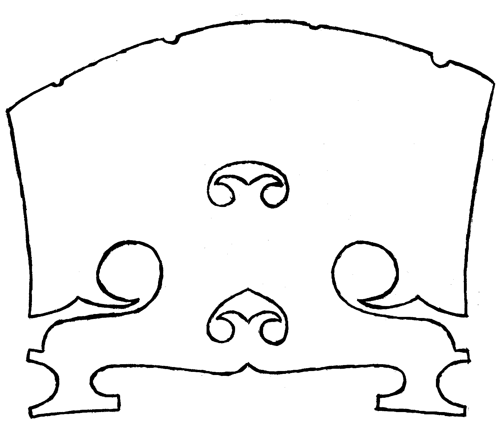 1756x1516 Violin Bridge Drawing