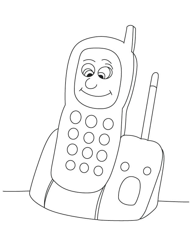 630x810 Cell Phone Coloring Pages Page 1 Draw In Picture With Mobile