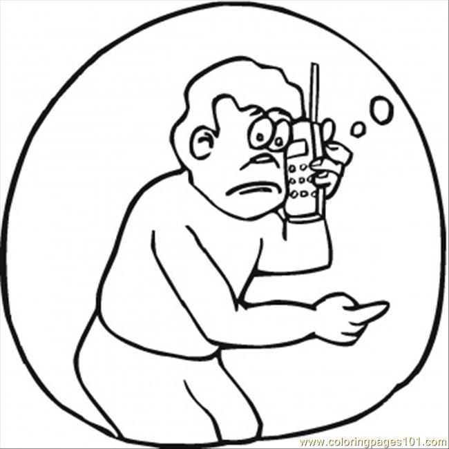 650x650 Cell Phone Coloring Page