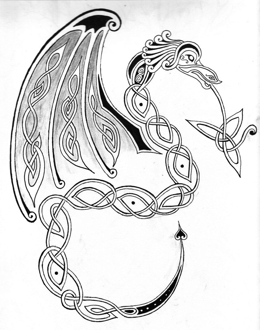 900x1141 Celtic Dragon By Wilykat13 On Celtic
