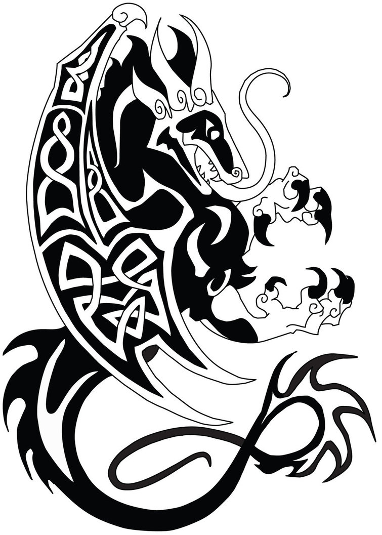 755x1057 Commish Celtic Dragon 2 By Littlemeesh On Dragons