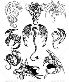 236x280 Dragon Tattoo Pack 2 Celtic Dragon Tattoos, Celtic Dragon