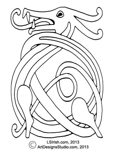 396x540 Free Celtic Dragon Knot By Lora Irish Woodmetal [Elemental