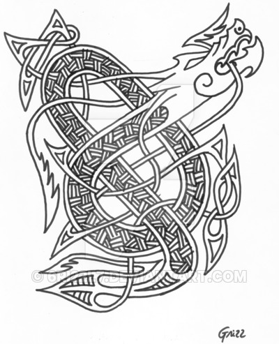 Celtic Dragon Drawing at GetDrawings | Free download