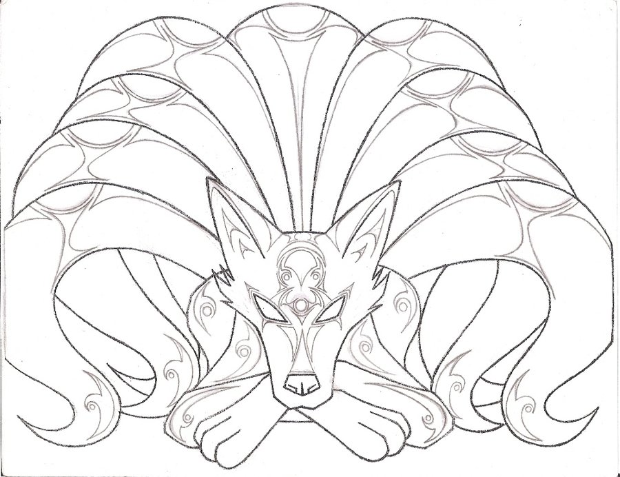 900x692 Celtic Ninetails New Sketch By Rekka70