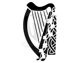 340x270 Celtic Harp Art Etsy