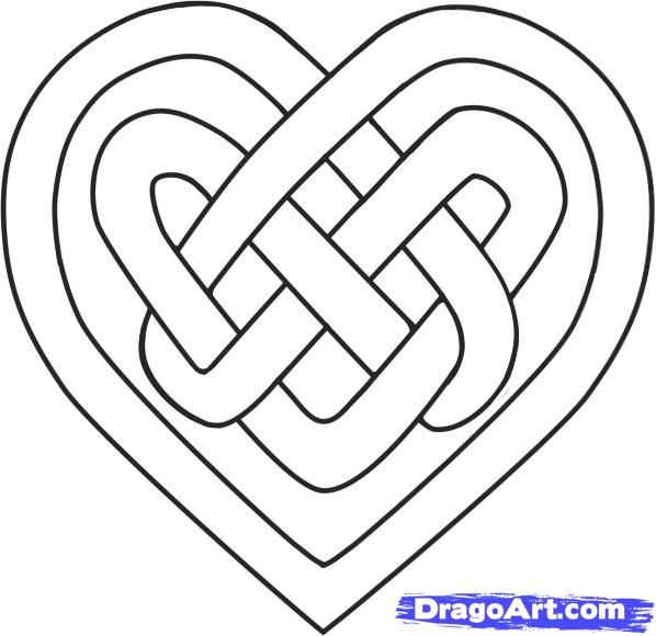 598x580 Draw A Celtic Heart. Doodle I Do Dat Celtic Knots