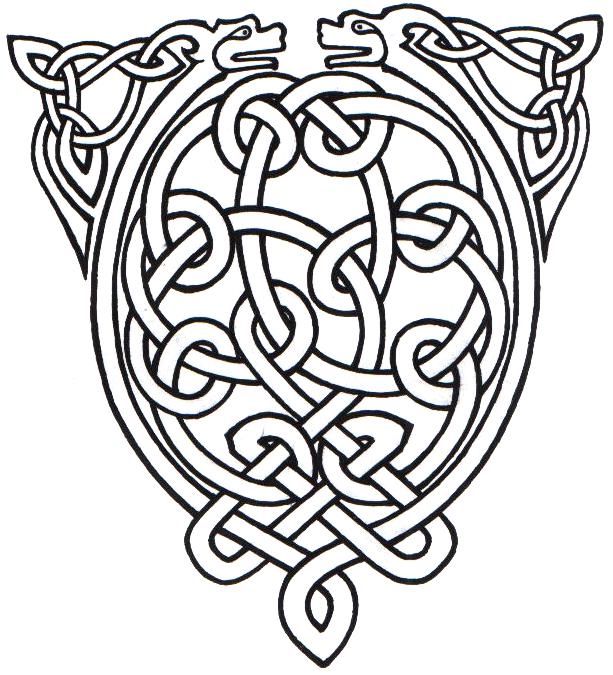 613x675 Drawn Snake Celtic Knot