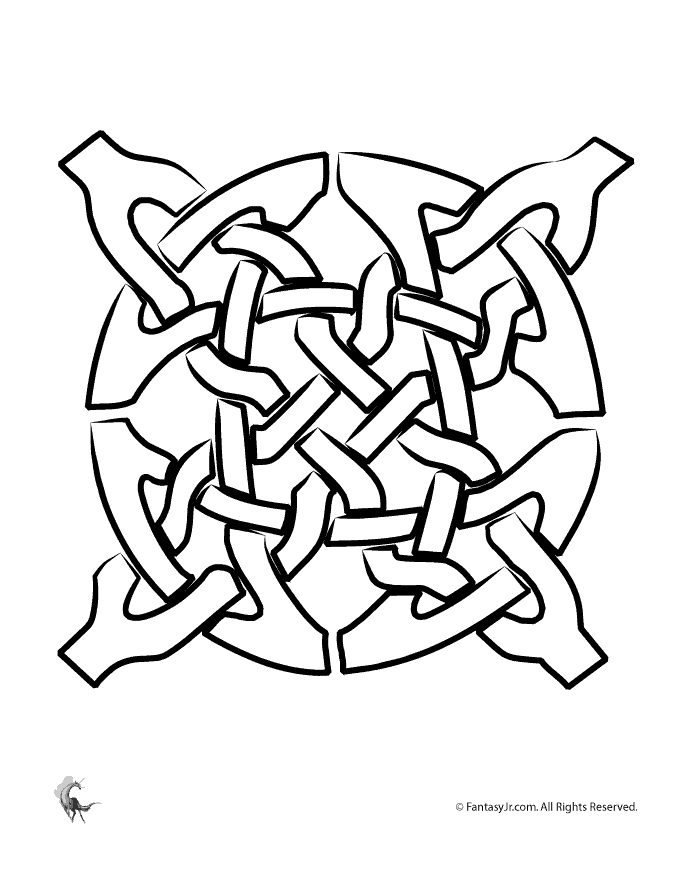 680x880 Irish Coloring Pages Amp Celtic Mandalas Simple Celtic Knot Coloring