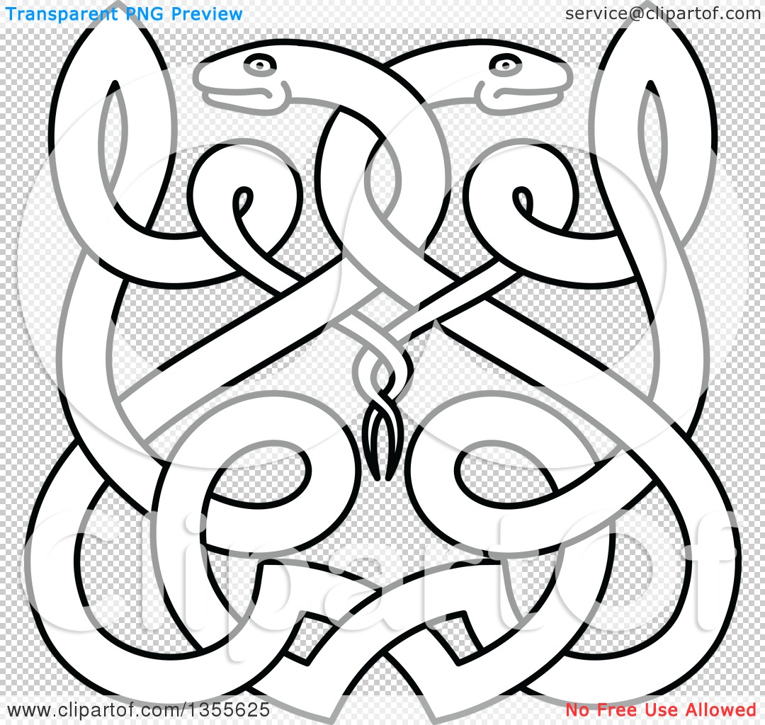 1080x1024 Drawn Snake Celtic Knot
