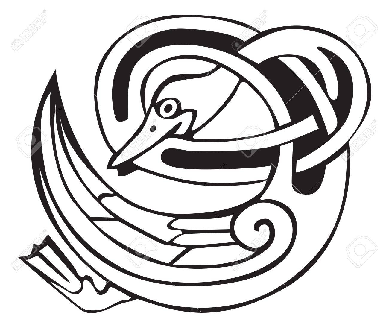 1300x1096 Celtic Viking Duck Royalty Free Cliparts, Vectors, And Stock