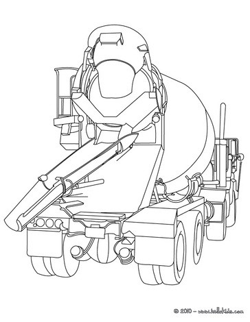 364x470 Cement Truck Coloring Pages