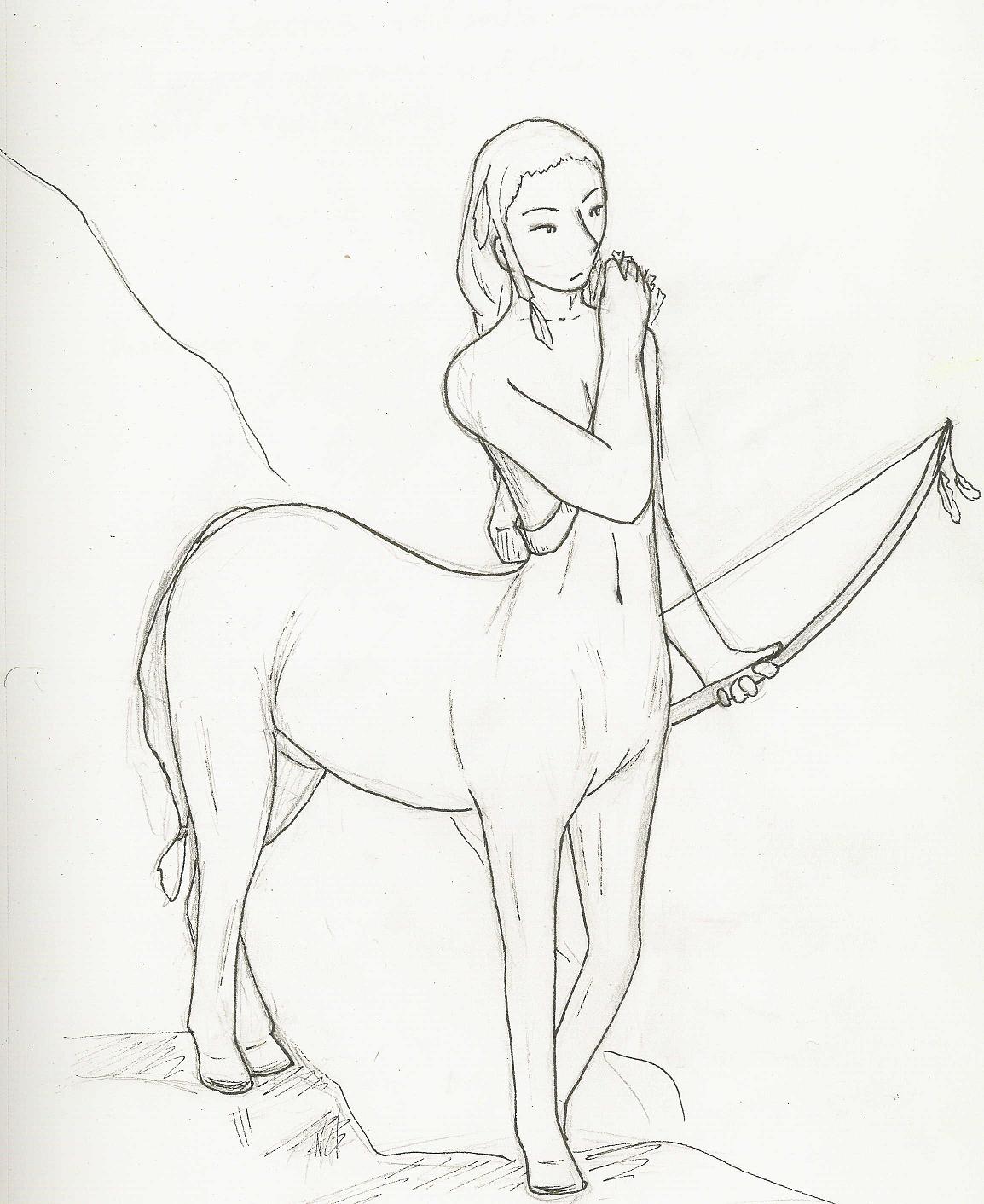 1154x1412 Centaur Drawing By Gowa