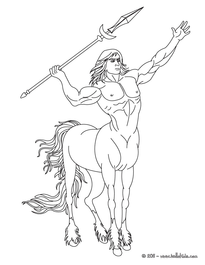 821x1061 Centaur The Half Man And Half Horse Creature Coloring Pages