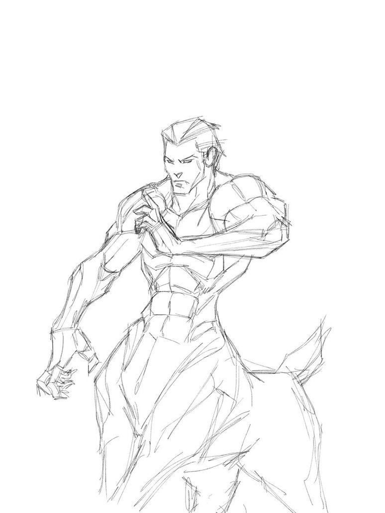 774x1032 Wip Ipad Centaur Sketch By Revoincubus