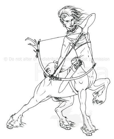 400x487 Centaur Archeress By Freha