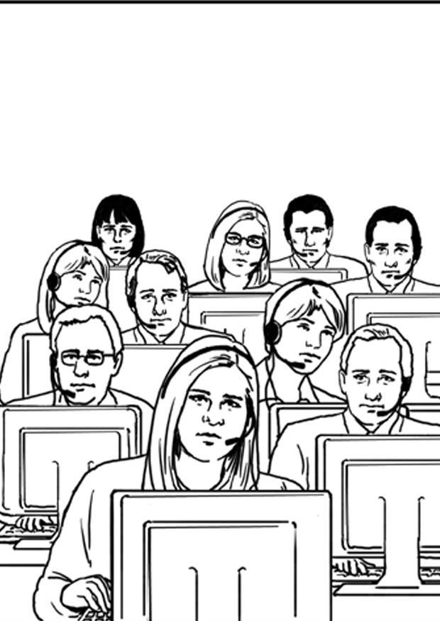 620x875 Coloring Page Call Center