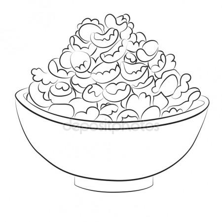 450x450 Bowl Of Cereal Line Drawing Stock Vector Cteconsulting