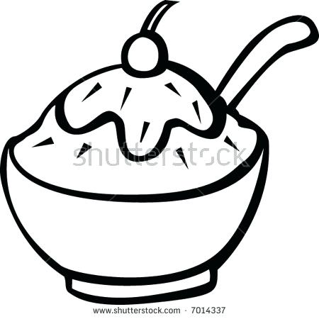 450x450 Ice Cream Bowl Coloring Together With Cereal Bowl Coloring Page