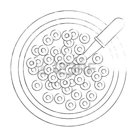 450x450 Kawaii Cereal Bowl Icon Over White Background Vector Illustration