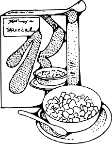 231x297 Cereal And Milk Clip Art