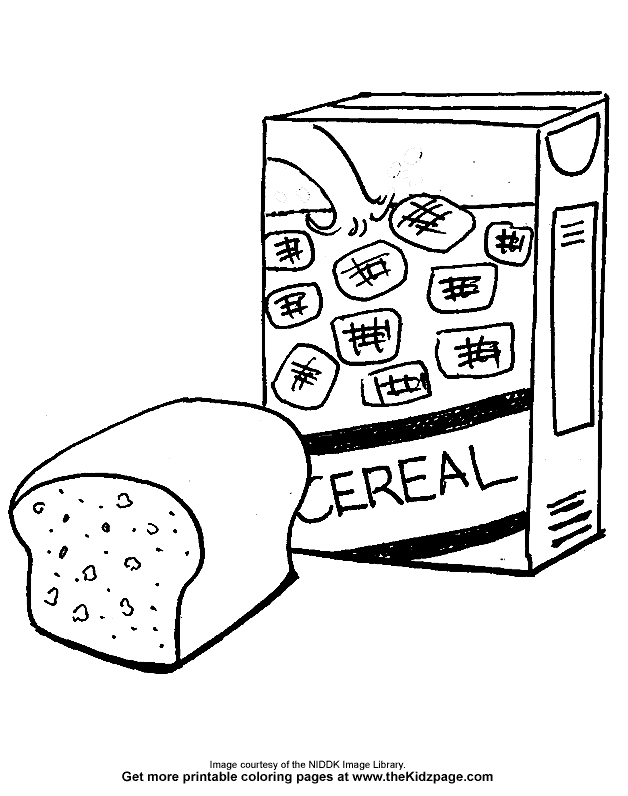 628x796 Bread And Cereal Free Coloring Pages For Kids
