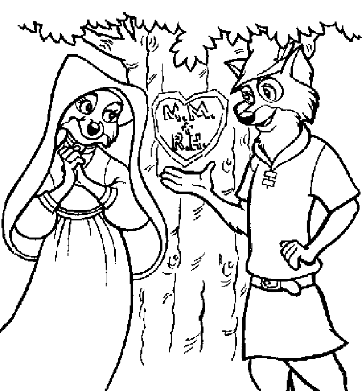 740x800 Disney Robin Hood Coloring Pages