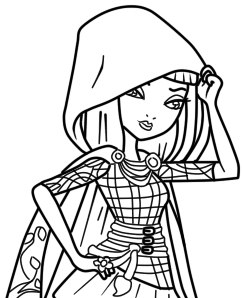 242x298 Ever After High Cerise Hood Coloring Pages