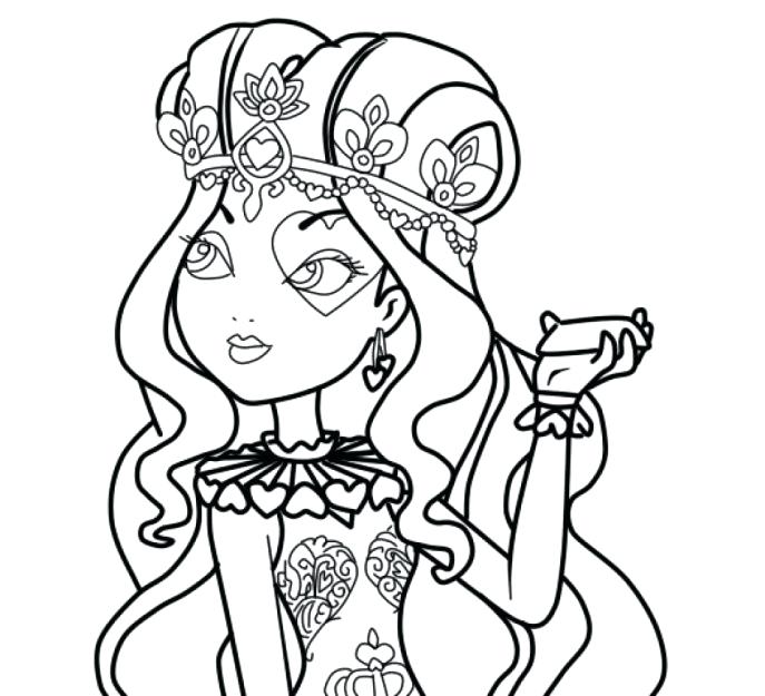 687x625 Ever After High Coloring Pages Also Cerise Coloring Pages Ever