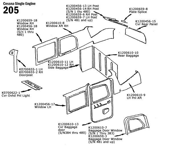 600x511 Cessna Single 205 Interior Parts Catalog Page 2