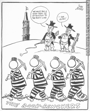 313x385 M965.199.8686 The Chain Gang. Drawing, Cartoon John Collins