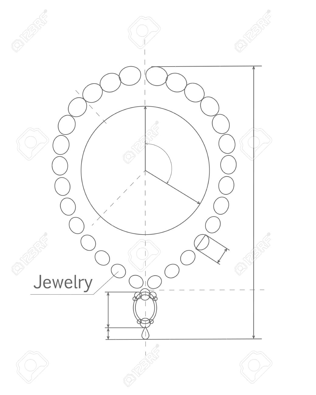 1040x1300 Jewerly Production Sketch. Jewelry Designer Works On Hand Drawing