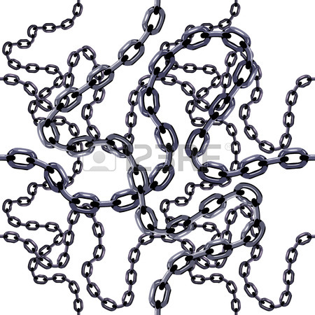 450x450 Metal Chain Links, Seamless Pattern, Eps8