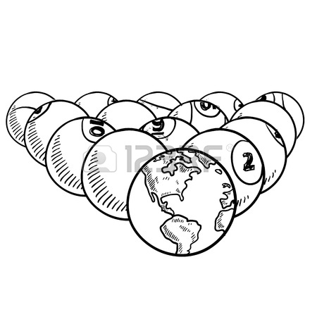 450x450 Doodle Style Global Ball And Chain Sketch In Vector Format Stock