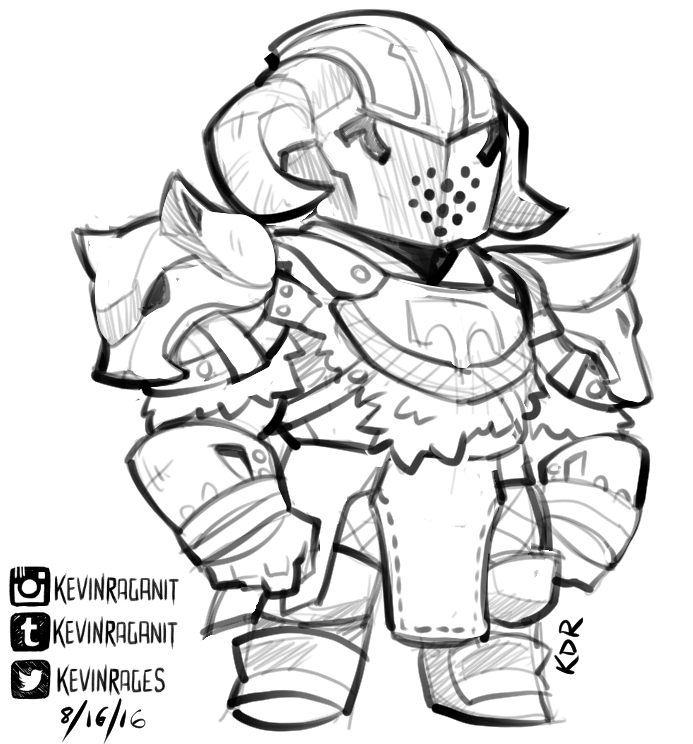 693x744 Rough Sketch Of Year 3 Iron Banner Titan From Bungie's Destiny