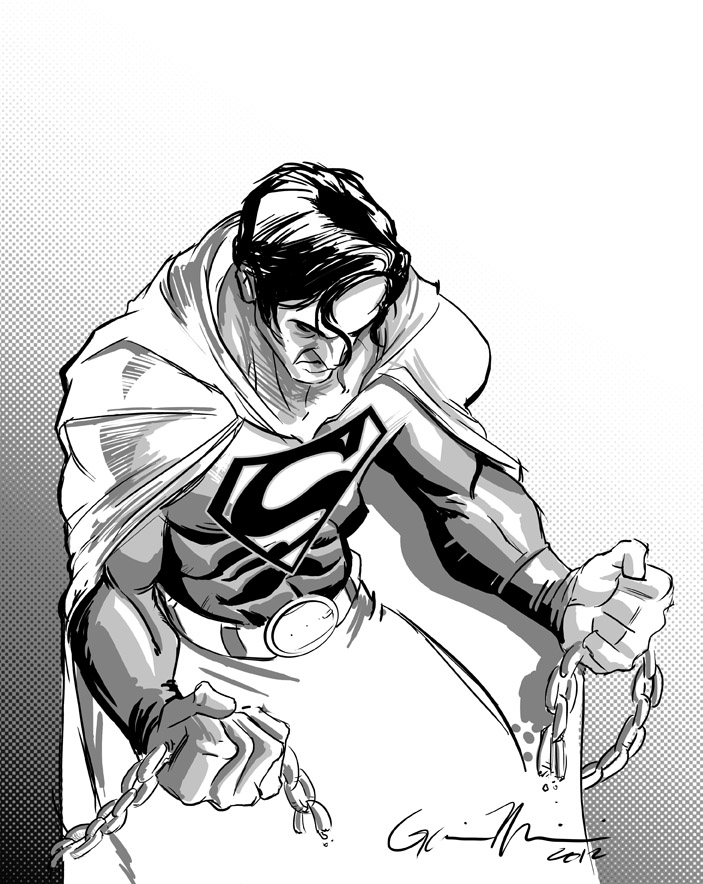703x884 Superman Breaking Chains