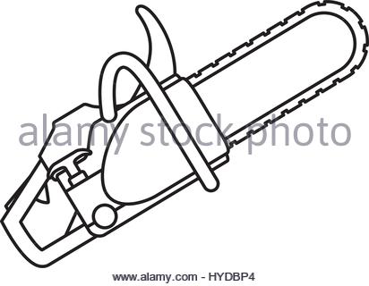 412x320 Chainsaw Carpentry Tool Vector Icon Illustration Graphic Design