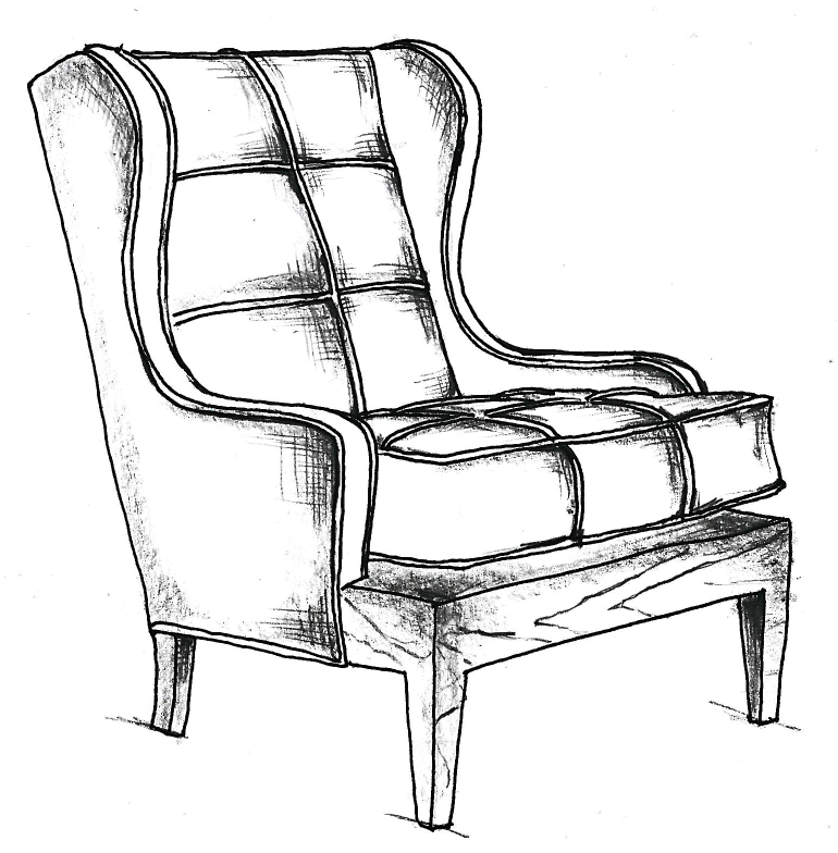 770x784 Chair No. One Eighty, Initial Sketch Animation Movie Credits