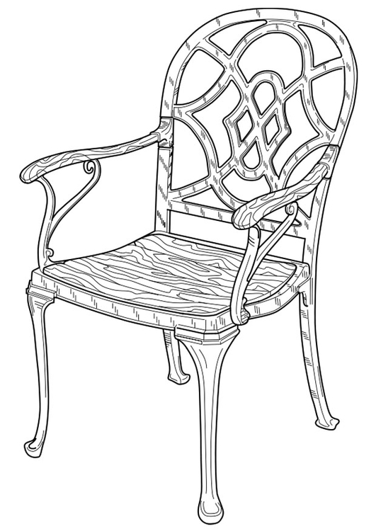 531x750 Coloring Page Chair