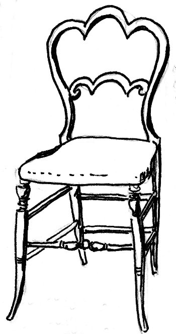 350x664 Victorian Chair Drawing