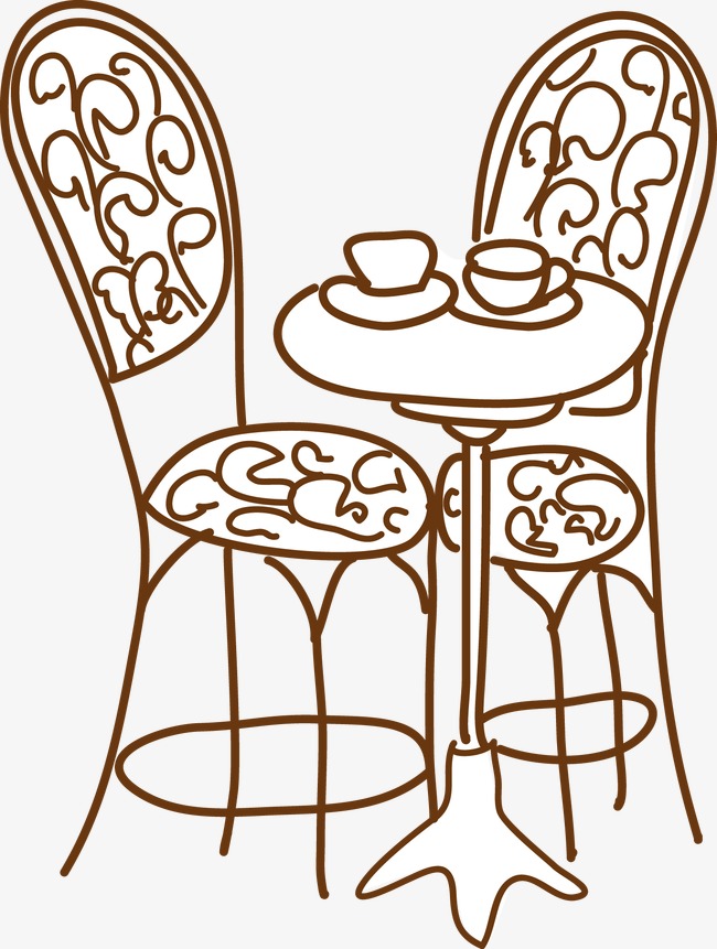 650x861 Tables And Chairs, Line Drawings, Cartoon, Vector Png And Vector