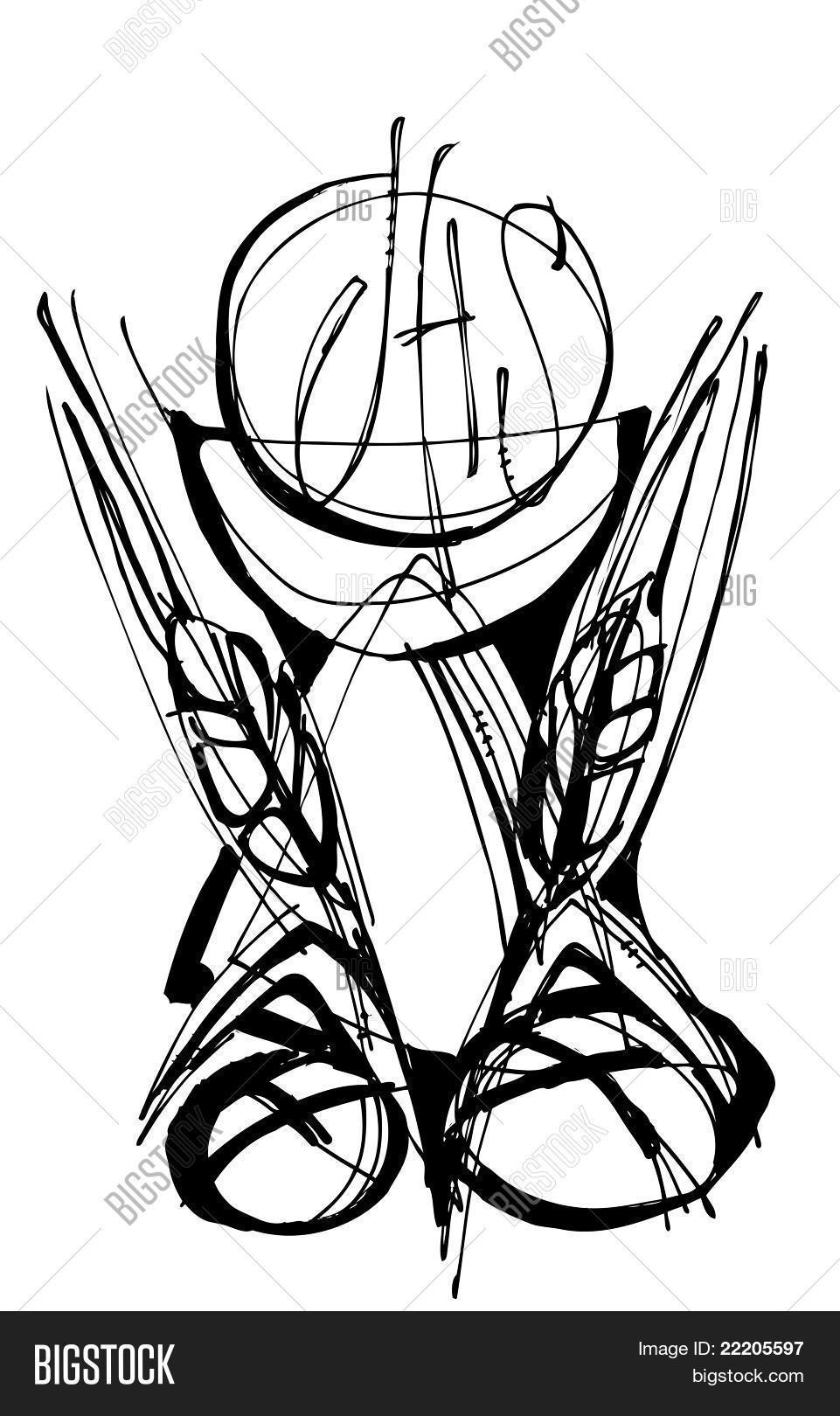 961x1620 Eucharist Chalice Bread And Grain Image