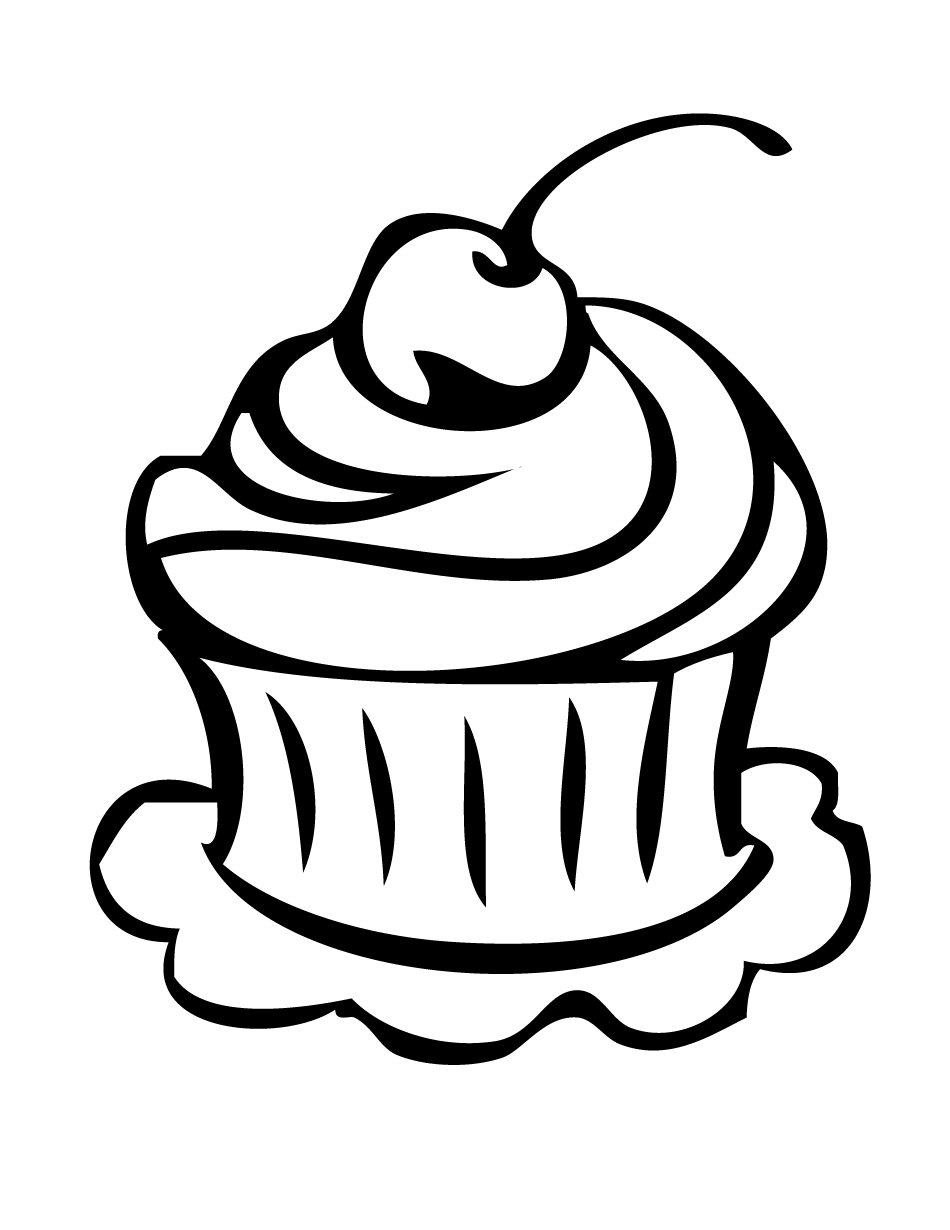 950x1230 Birthday Cupcake Slice Drawing Happy Birthday