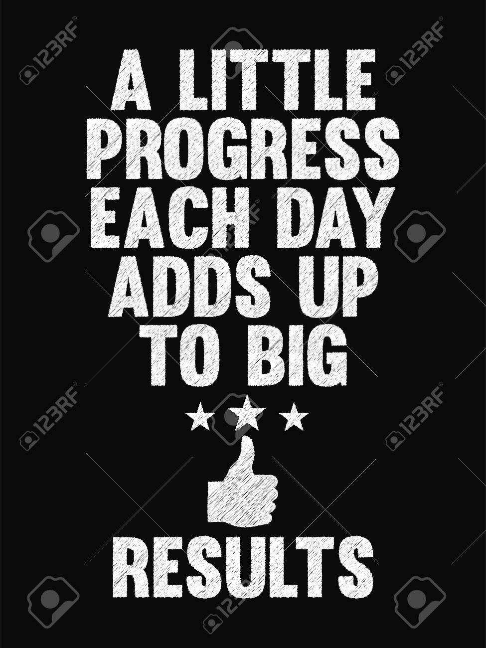 975x1300 Motivational Quote Poster. A Little Progress Each Day Adds Up